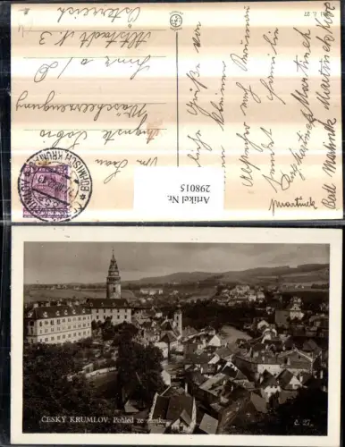 298015,Cesky Krumlov Krumau Pohled ze zamku Totale