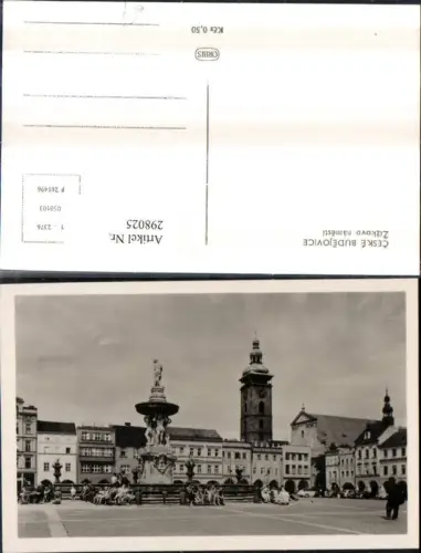 298025,Ceske Budejovice Budweis Zizkovo namesti Hauptplatz Brunnen