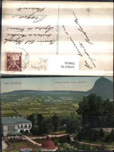 298030,Billin Bilina Sauerbrunn Kurhaus Anlagen und d. Borschen