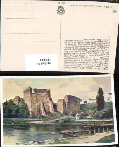 437309,Künstler AK K. V. Mutticha Borotin Tabora Zbytky stareho hradu Ruine