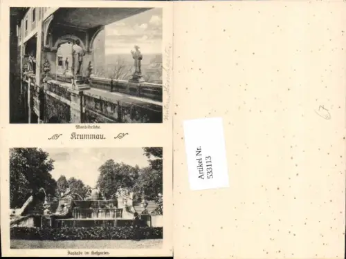 533113,tolle AK Krummau Krumau Schlosspartie Südböhmen