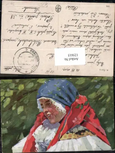125615,Tschechische Trachten Volkstracht Tracht Mähren R. Cerny sign. Südmähren