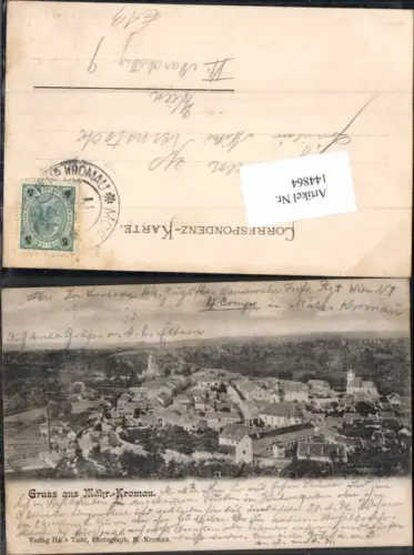 144864,Gruss aus Mährisch Kromau 1900