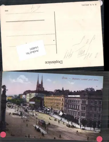 144891,Brno Brünn Nadrazni namensti proti domu