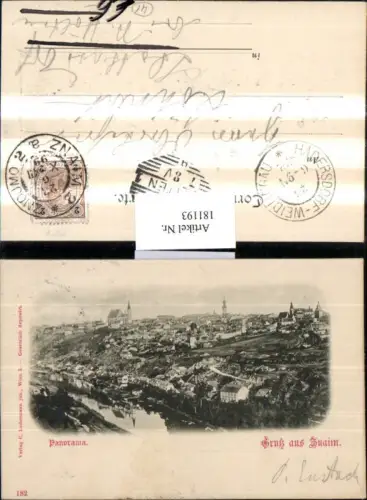 181193,Südmähren Gruß aus Znaim Znojmo Panorama Totale