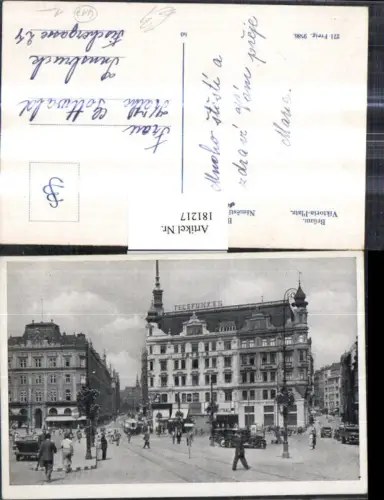 181217,Südmähren Brünn Brno Viktoria-Platz Straßenansicht Telefunken