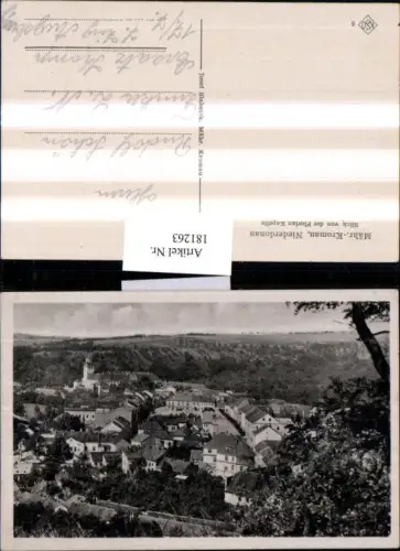 181263,Südmähren Mährisch Kromau Moravsky Krumlov Niederdonau Blick v. d. Florian Kapelle Totale