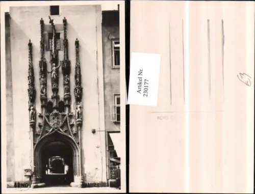 230177,Brno Brünn Radnice Rathaus Detailansicht Portal