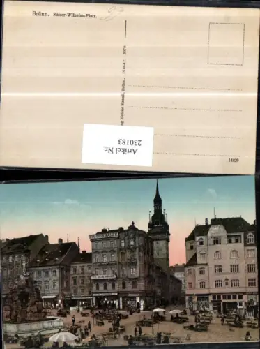 230183,Brünn Brno Kaiser-Wilhelm-Platz Markt Brunnen Fr. Dohnalek
