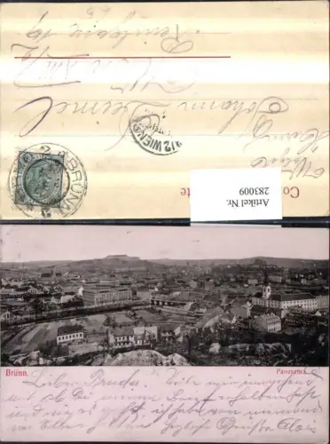 283009,Brünn Brno Panorama Totale