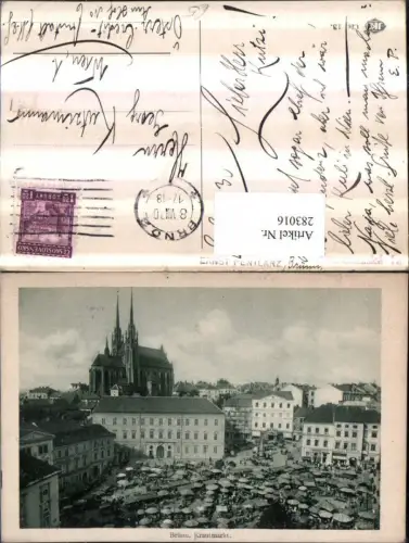 283016,Brünn Brno Krautmarkt Markt Dom Kirche