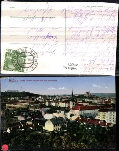 298371,Brno Brünn Totale vom roten Berg aus m. Spielberg