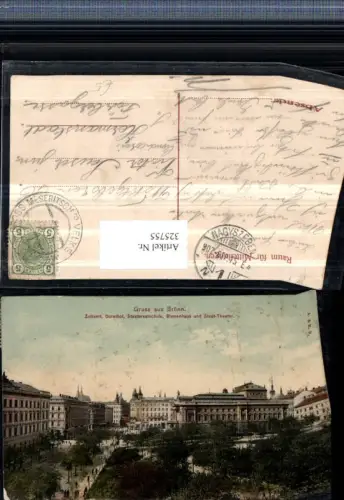 325755,Gruß aus Brünn Brno Zollamt Dorethof Staatsrealschule Bienenhaus u. Stadttheater