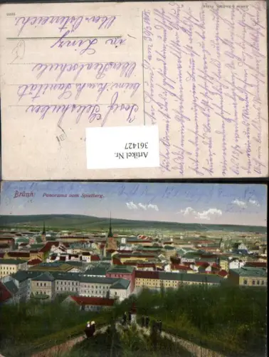 361427,Brno Brünn Panorama Totale vom Spielberg Spilberk