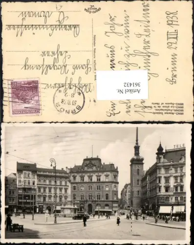 361432,Brno Brünn Namesti Svobody Freiheitsplatz Straßenansicht Geschäfte