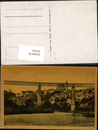 361461,Znojmo Znaim an d. Thaya Teilansicht Brücke