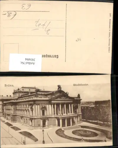 395494,Brünn Brno Stadttheater Theater Gebäude