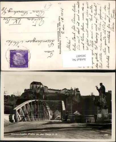 395497,Frain an der Thaya Vranov nad Dyji Brücke m. Schloss