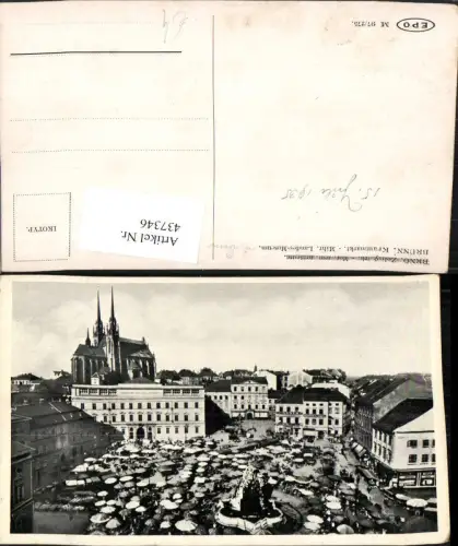 437346,Brno Brünn Zelny trh Krautmarkt Landes-Museum Kirche