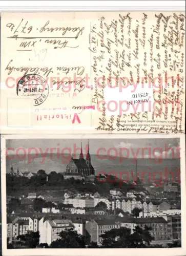 475110,Brünn Brno Celkovy poled Teilansicht m. St. Peters-Dom