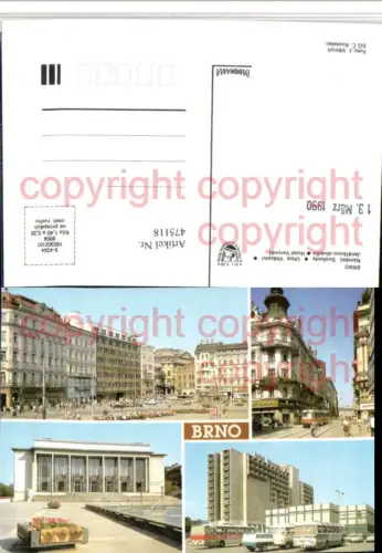 475118,Brno Brünn Namesti Svobody Hotel Voronez Busse Mehrbildkarte