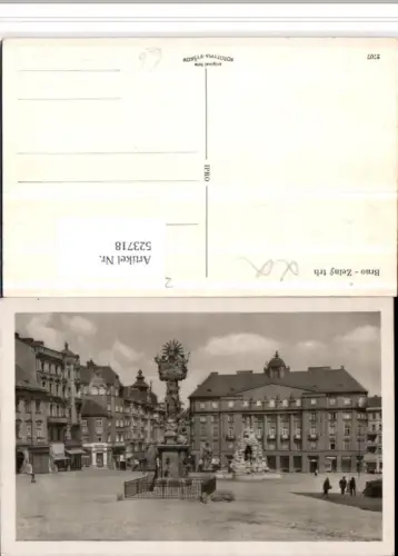 523718,Brno Brünn Zelny trh Platz Pestsäule