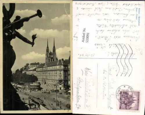 533091,Brünn Brno Petrov Petersdom Straßenansicht