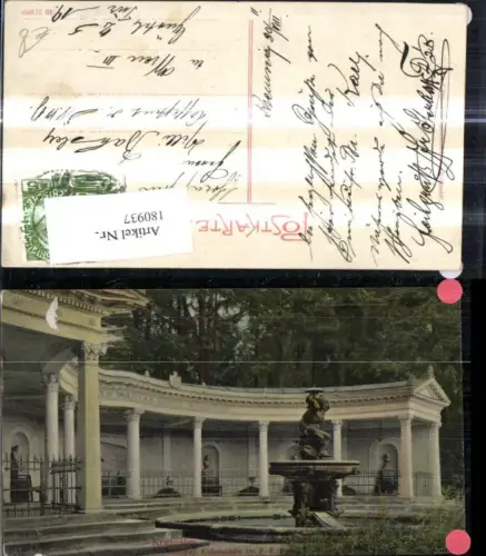 180937,Zlin Kremsier Pompej Kolonnade i. F. E. Park Brunnen