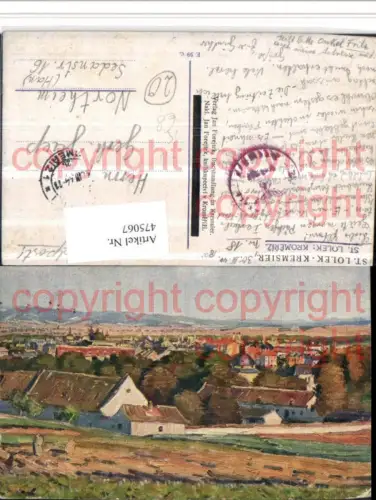 475067,Künstler AK St. Lolek Kromeriz Kremsier Totale Feldpost