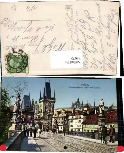 88070,Prag Praha Kreuzbrücke leute 1916