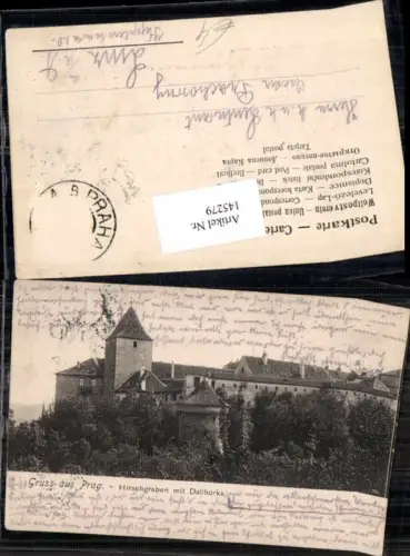 145279,Stadt Prag Praha Hirschgraben m. Daliborka 1905