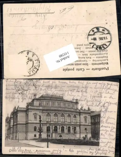 145280,Stadt Prag Praha Gruss aus Rudolphinum 1899