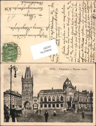 145297,Stadt Prag Praha Pulverturm Repraes Palais