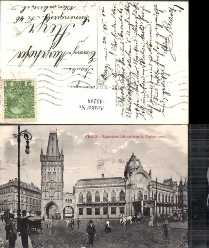 145298,Stadt Prag Praha Pulverturm Leute