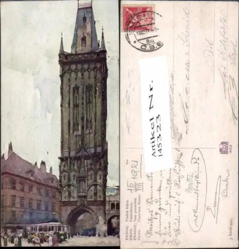 145323,Stadt Prag Praha Pulverthurm Jaroslav Setelik signiert