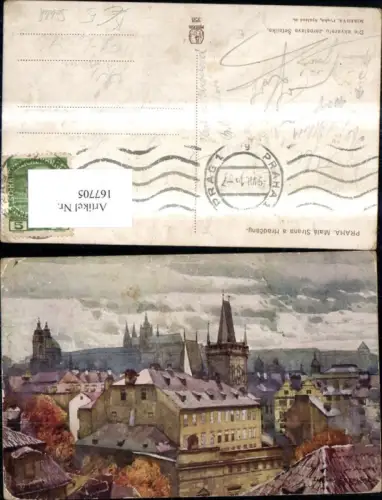 167705,Praha Prag Mala Strana a Hradcany Künstler Ak sign Jaroslava Setelika