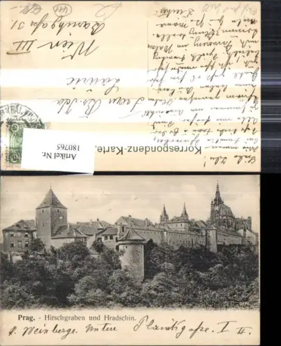 180765,Prag Praha Hirschgraben u. Hradschin