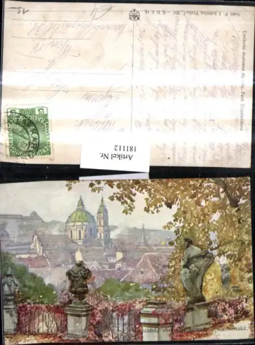 181112,Prag Praha Mikulassky chram ze zahrady Schönbornske Teilansicht