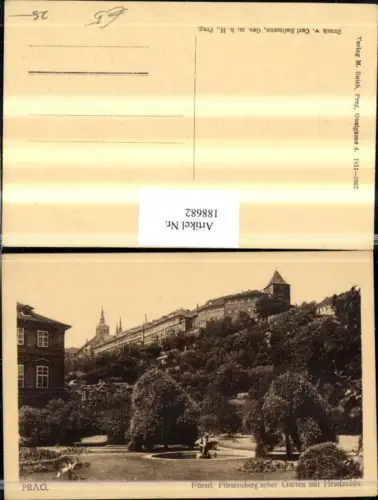 188682,Prag Fürstliches Fürstenbergscher Garten m. Hradschin