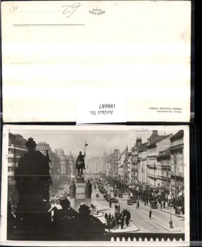 188687,Prag Praha Wenzelsplatz Vaclavske namesti Straßenansicht Denkmal