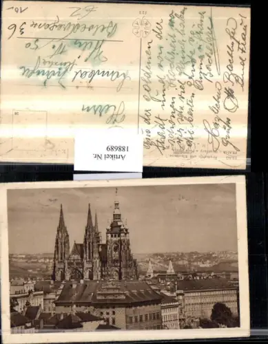 188689,Prag Praha Hradschin u. Kleinseite Dom Ortsansicht