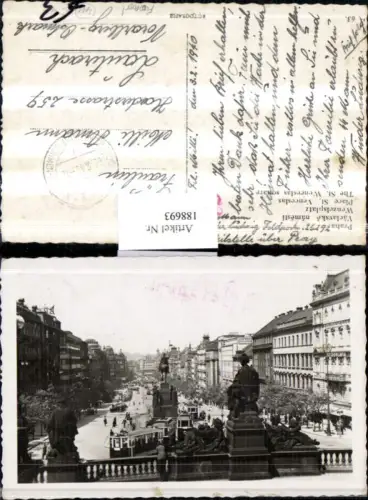 188693,Prag Praha Wenzelsplatz Vaclavske namesti Ortsansicht Denkmal Statue