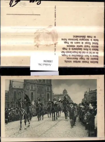 188694,Prag Straßenansicht Pferde Leute