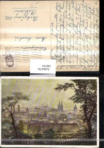 188710,Künstler AK Prag Praha Phled s Letenskych sadu Ortsansicht