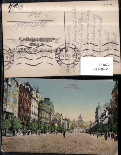 220175,Prag Praha Vaclavske namesti Straßenansicht