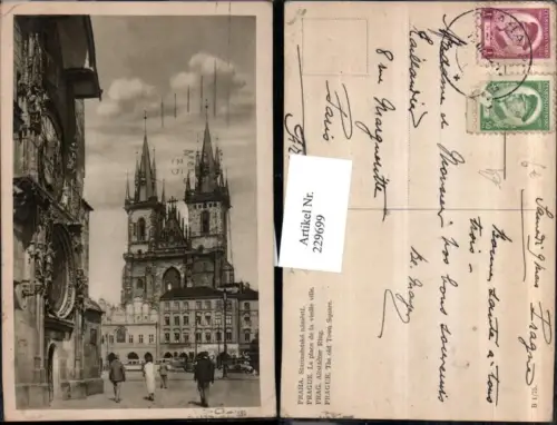 229699,Prag Praha Altstädter Ring Kirche Rathaus Uhr