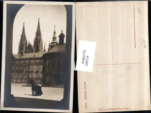 229718,Prag Praha Zamecke nadvori Domtürme Kirche