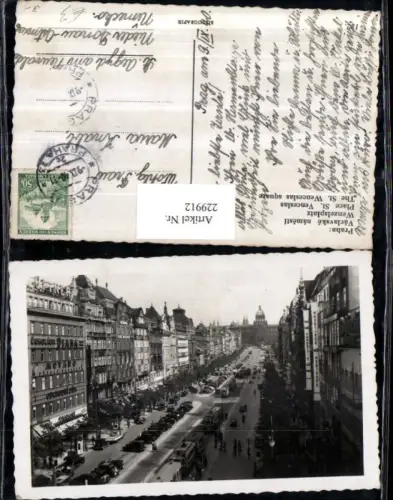229912,Prag Praha Wenzelsplatz Straßenansicht m. Geschäfte