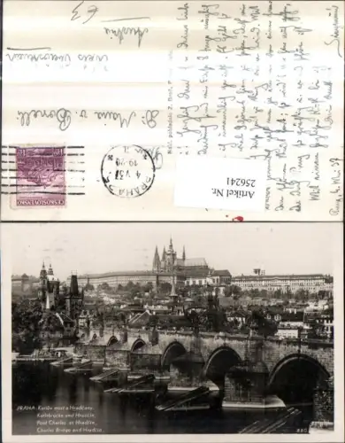 256241,Prag Praha Karlsbrücke Brücke u. Burg Hradschin Hradcany