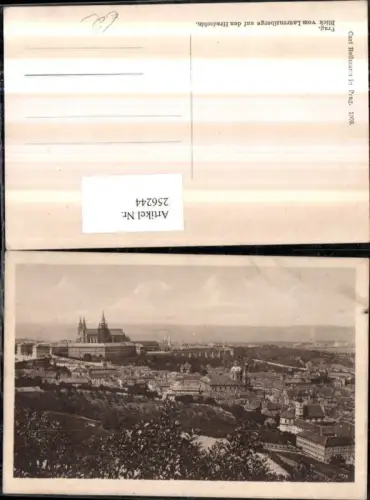 256244,Prag Praha Teilansicht Blick v. Laurenziberge auf d. Burg Hradschin Hradcany